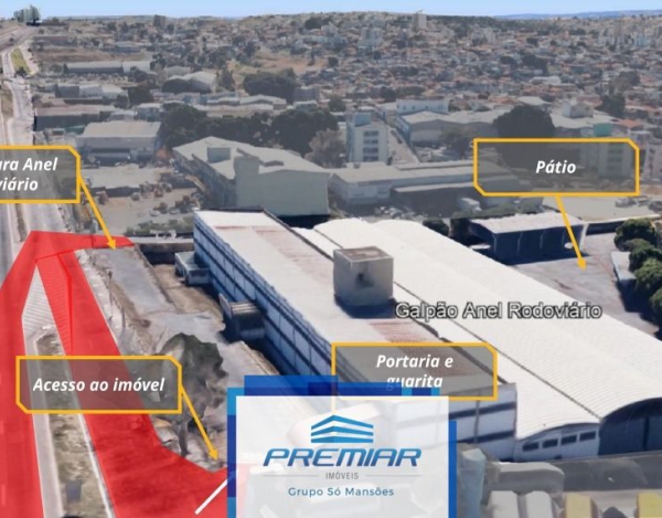 Galpão comercial de 15.000m² localizado estrategicamente na marginal do Anel Rodoviário.