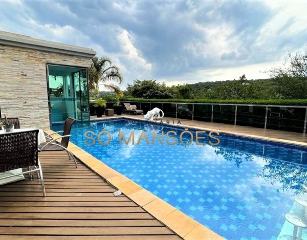 Casa com Ampla Garagem de 675 m² à Venda com 3 Suítes e Home Cinema no Condados do Bougainville - Lagoa santa, Lagoa Santa - MG