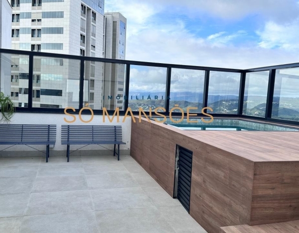 Cobertura Penthouse de 371 m² à Venda com 2 Suítes e Piscina com Borda Infinita no Vila da Serra, Nova Lima - MG