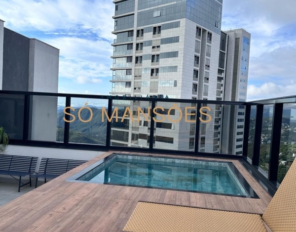 Cobertura Penthouse de 371 m² à Venda com 2 Suítes e Piscina com Borda Infinita no Vila da Serra, Nova Lima - MG
