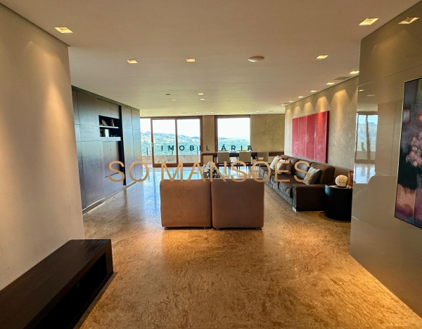 Casa de Luxo de 845 m² à Venda com 5 Suítes e Vista Definitiva no Mirante da Mata, Nova Lima - MG