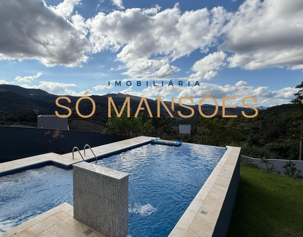 Casa de Alto Padrão de 326 m² à Venda com 1 Suíte e Piscina com Borda Infinita no Le Cottage, Nova Lima - MG