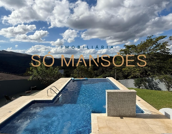 Casa de Alto Padrão de 326 m² à Venda com 1 Suíte e Piscina com Borda Infinita no Le Cottage, Nova Lima - MG