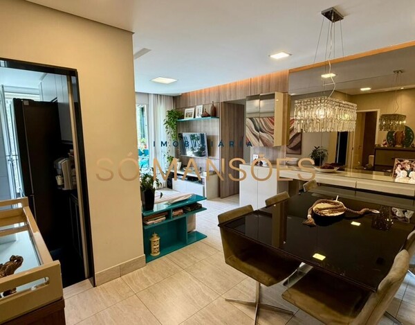 APARTAMENTO MOBILIADO DE 85M² À VENDA NO CONDOMÍNIO AQUA CLUBE RESIDENCIAL NA REGIÃO DO BURITIS.