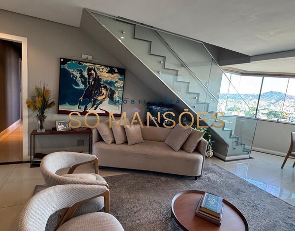 COBERTURA TRIPLEX DE LUXO COM VISTA DEFINITIVA PRÓXIMA AO COLÉGIO BATISTA MINEIRO