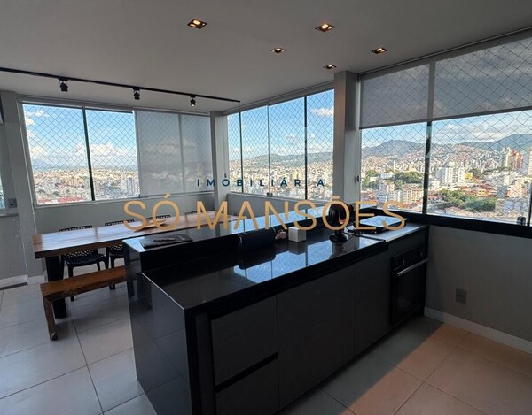 COBERTURA TRIPLEX DE LUXO COM VISTA DEFINITIVA PRÓXIMA AO COLÉGIO BATISTA MINEIRO