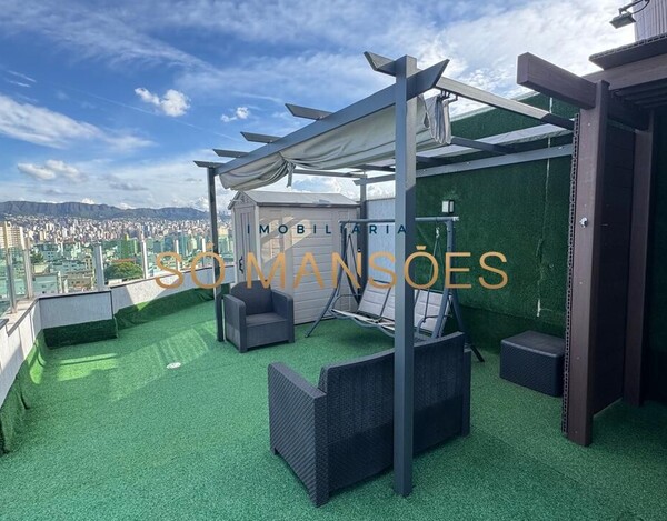 COBERTURA TRIPLEX DE LUXO COM VISTA DEFINITIVA PRÓXIMA AO COLÉGIO BATISTA MINEIRO