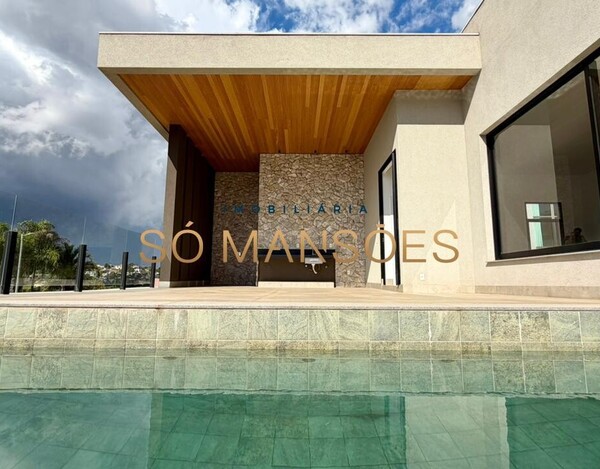 ALPHAVILLE LAGOA DOS INGLESES - CASA LINEAR COM ARQUITETURA CONTEMPORÂNEA E INTEGRAÇÃO TOTAL DOS AMBIENTES.