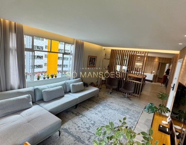 Apartamento à Venda no Funcionários, BH/MG — 166m², 4 Quartos, 1 Suíte e 2 Vagas.