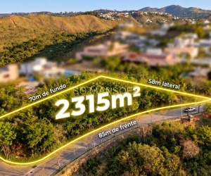 Lote à Venda no Vale dos Cristais, Nova Lima — 2.315m² Plano, Esquina, Vista Panorâmica | Exclusividade Só Mansões.