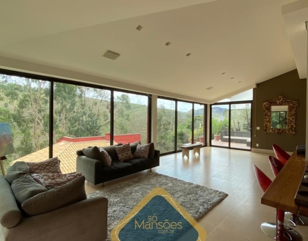 Casa de Luxo de 500 m² à Venda com 2 Suítes e Vista Definitiva no Condomínio Village Terrasse, Nova Lima - MG