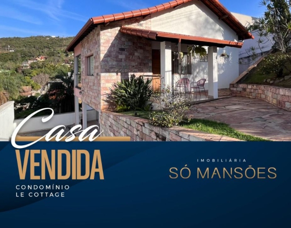 LINDA CASA VENDIDA NO CONDOMÍNIO LE COTTAGE